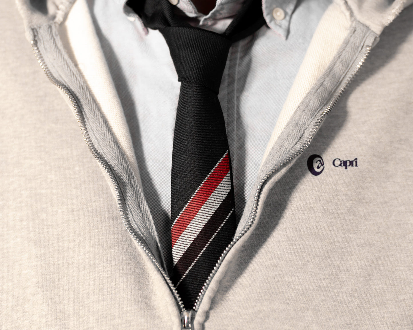 Capri Stansfield Zip Hoodie 'Oatmeal'