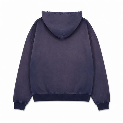 Capri Pri-Worn Zip Hoodie 'Washed Navy'