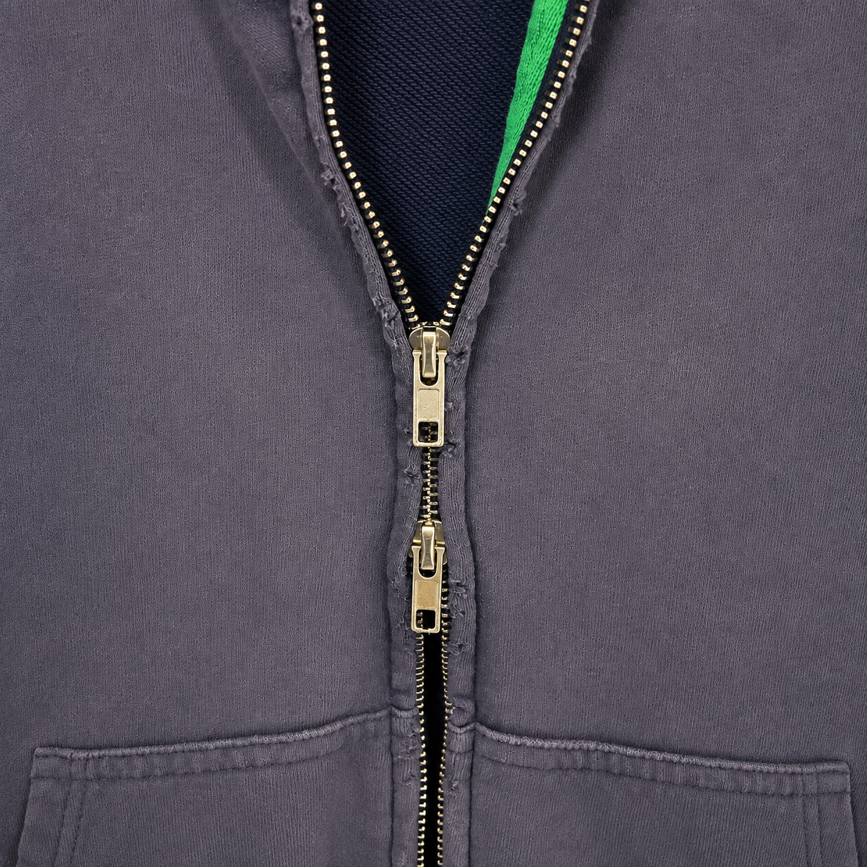 Capri Pri-Worn Zip Hoodie 'Washed Navy'
