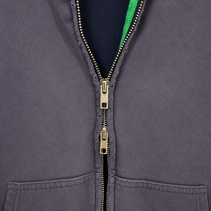 Capri Pri-Worn Zip Hoodie 'Washed Navy'