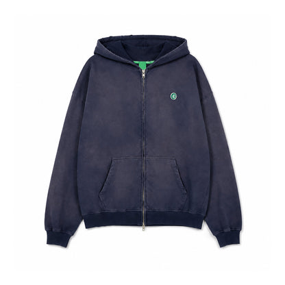 Pri Loved Zip Hoodie 'Washed Navy'