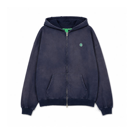 Pri Loved Zip Hoodie 'Washed Navy'